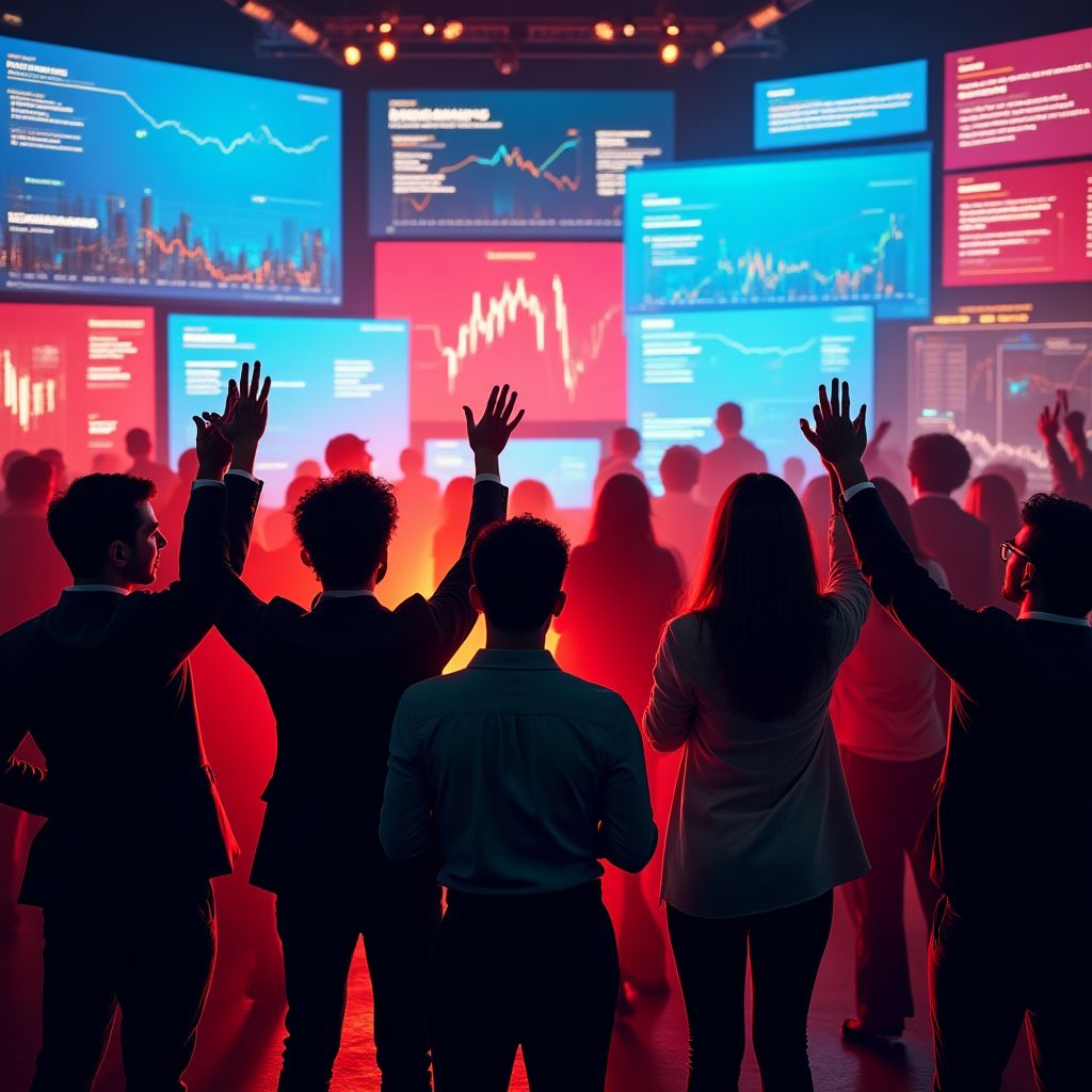 Equipo celebrando logros en la oficina